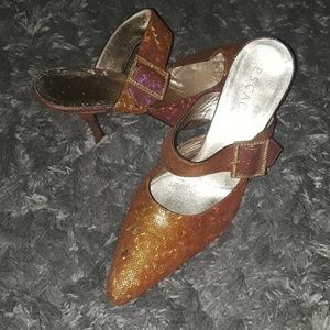 Beautiful Escada heels mule sparkle